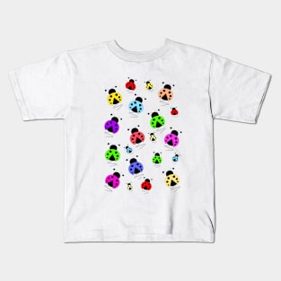 COLORFUL Ladybug Scatter Kids T-Shirt